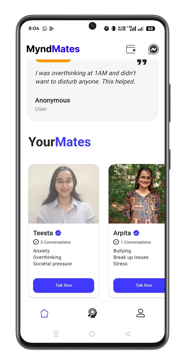 Myndmates Landing Screen