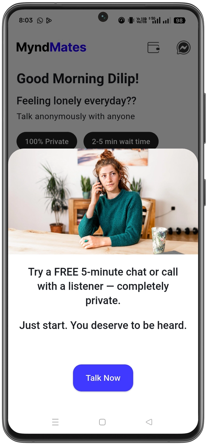 Myndmates Free Chat Screen