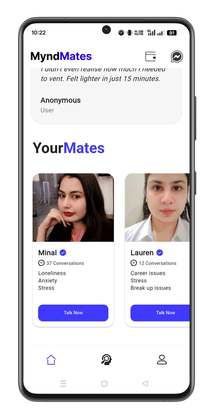 Myndmates Landing Screen