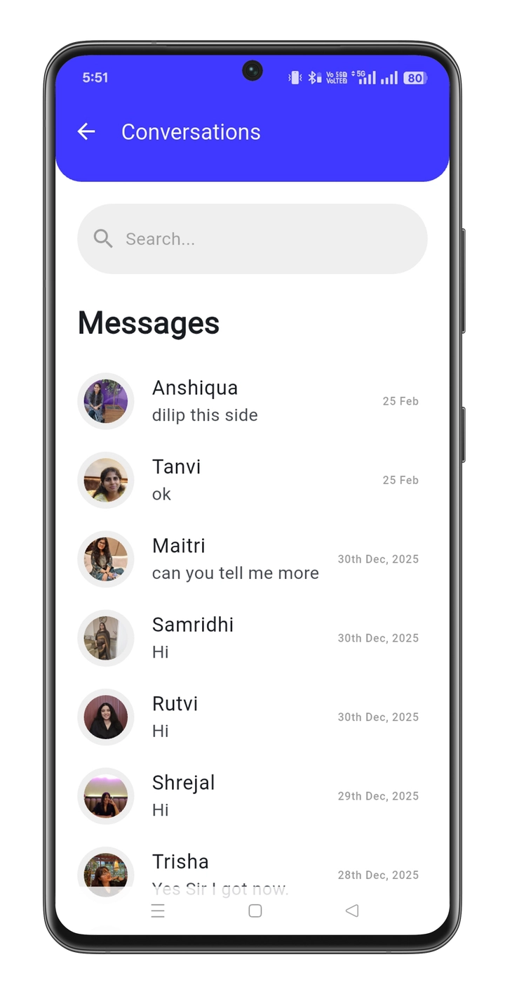 Myndmates Chat Screen